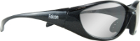 ON SITE SAFETY GLASSES FALCON BLACK DUST W/ SILVER MIRROR CLEAR LENS